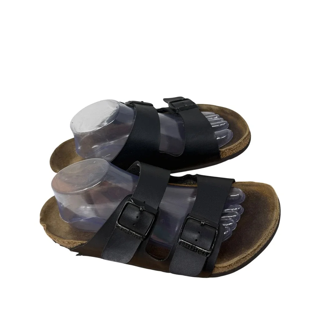 Birkenstock Arizona Birko-Flor Sandals Black Double Strap Slide EUR 42 US Mens 9